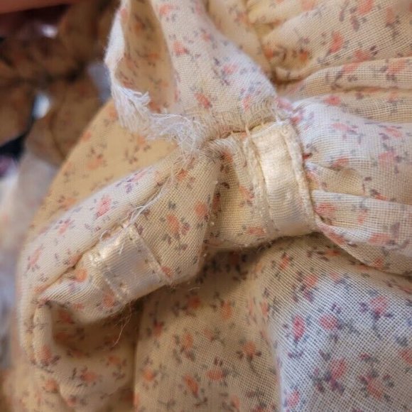 SOLD 1970s VTG GUNNE SAX Prairie Dress Floral Cottage Lace Home 7 French Country - Picture 13 of 16